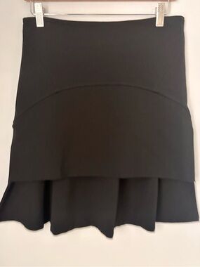 Givenchy Paris  Black Stretch Mini Draped Pleated Back Size Small Mint Condtion